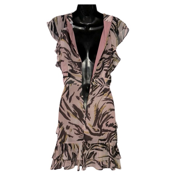 Bar iii Pink & black Linen Dress Size Woman’s 0 NWOT - Picture 5 of 15